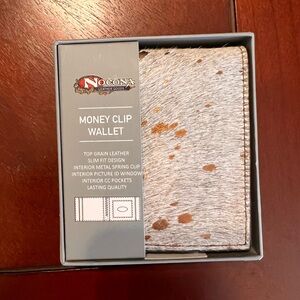 Nocona Black Leather Money Clip